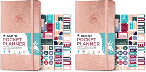 Miniatura 14 de Clever Fox Agenda de bolsillo semanal – Agenda mensual sin fecha y calendario, mini planificador perfecto para bolso, 3.7 x 6.7 pulgadas