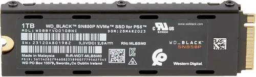 Miniatura 4 de WD_BLACK 1TB SN850P NVMe M.2 SSD con licencia oficial de expansión de almacenamiento para consolas PS5, hasta 7,300 MB/s, con disipador térmico