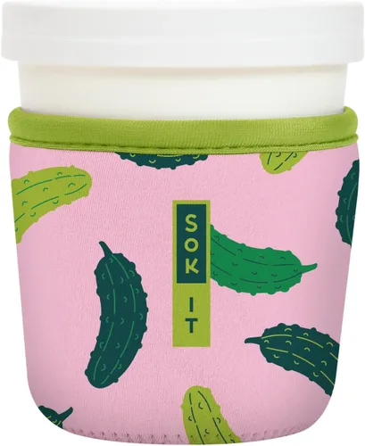 Miniatura 79 de Sok It IceCreamSok - Funda de neopreno aislada (flores abstractas, pintas de helado cónicas)