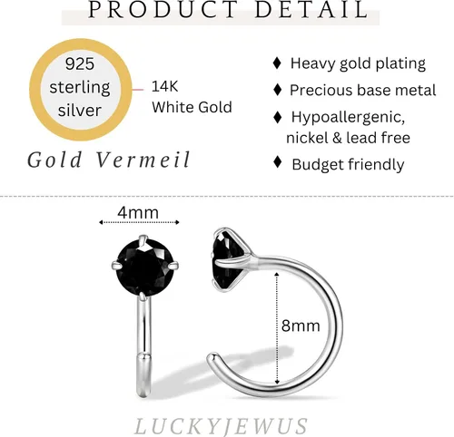 Miniatura 3 de Aretes pequeños de plata de ley 925 para mujer