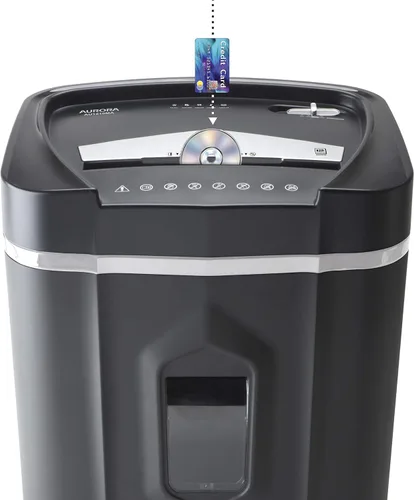 Miniatura 2 de Aurora AU1210MA - Trituradora de papel de microcorte de alta seguridad de grado profesional de 12 hojas, CD y tarjeta de crédito, 60 minutos