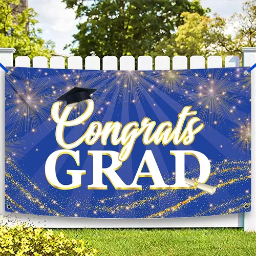 Miniatura 10 de KatchOn, Cartel de fotos de graduación de felicitaciones – Xtralarge, 72 x 44 pulgadas Cartel de fotos personalizado de graduación Fondo