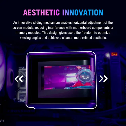 Miniatura 6 de ASUS ROG RYUO IV 360 ARGB con pantalla AMOLED curvada móvil de 6.67 pulgadas que admite video de efecto 3D o estadísticas de sistema