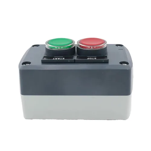 Miniatura 5 de Caja de control de interruptor de botón impermeable, estación de dos LED, interruptor momentáneo iluminado SAL LA68H-D XALD243B
