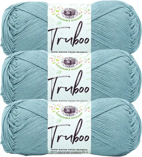 Miniatura 54 de (1 Madeja) Lion Brand Yarn Truboo Yarn, Aguamarina