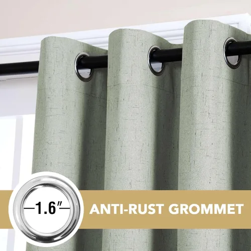 Miniatura 28 de H.VERSAILTEX - Cortina opaca 100 % de lino de 108 pulgadas de largo para dormitorio, con aislamiento térmico, lino texturizado, ahorro de energía
