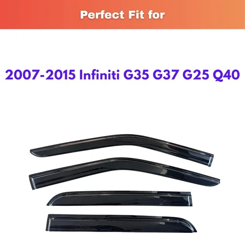 Miniatura 178 de KPY Visor de ventana compatible con Kia Soul 2009-2013, Protector contra lluvia de 4 unidades, deflectores de ventilación de ventana lateral
