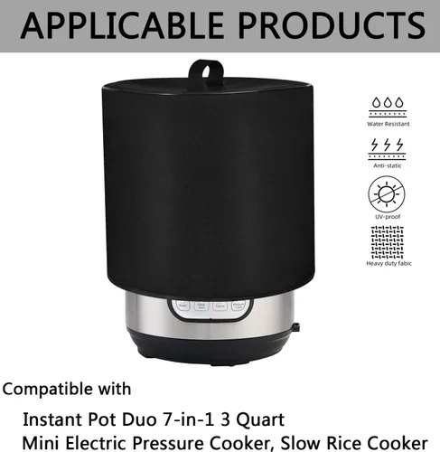 Miniatura 2 de Cubierta antipolvo con olla instantánea de 3 cuartos de galón, resistente al agua, para olla a presión de polvo Instant Pot Duo 7 en 1, mini olla