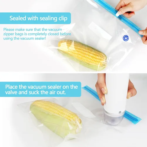 Miniatura 6 de Sous Vide - 24 bolsas reutilizables de sellado al vacío de 11 x 10 pulgadas, bolsa de almacenamiento de alimentos al vacío para cocinar