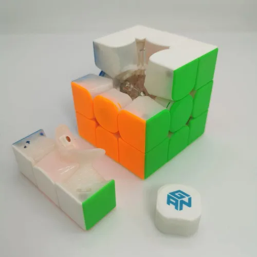 Miniatura 3 de GAN 11M Pro 3x3 Speed Cube por BroMoCube - Cubos magnéticos para rompecabezas Gan11M, cubo mágico (GAN 11 M Pro esmerilado sin adhesivo (negro)