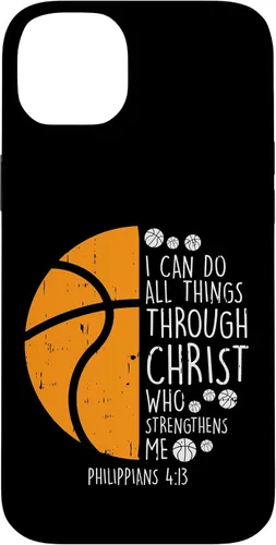 Miniatura 14 de iPhone 11 Baloncesto I can do things Biblia Verso Dios Jesús estuche de regalo