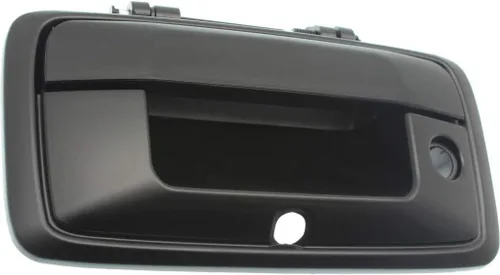 Miniatura 6 de Para GMC Sierra 1500 Manija de puerta trasera 2016 2017 2018 Exterior Negro imprimado con orificio para llave con orificio de leva Todos