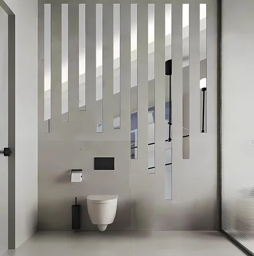 Miniatura 4 de 15 Piezas de Moldura Flexible Autoadhesiva, Adhesivo Vibrante Tipo Espejo, Adhesivos Desmontables para Marcos de Pared/Borde de Papel Pintado/Líneas