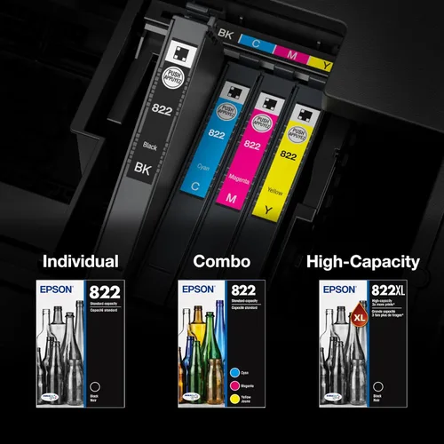 Miniatura 5 de Epson 822 DURABrite Ultra Ink Cartucho amarillo de alta capacidad (T822XL420-S) funciona con Workforce Pro WF-3820, 3823, 4820, 4830, 4833, 4834