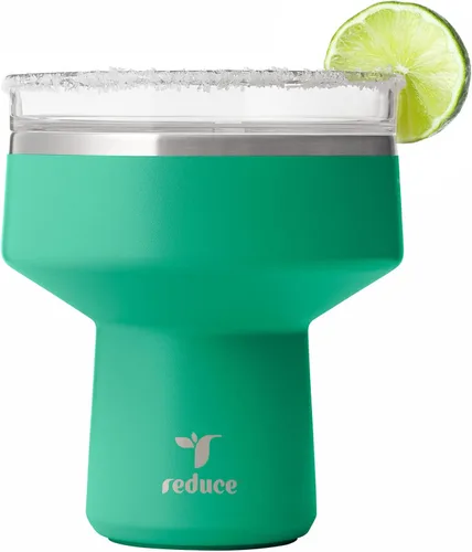 Miniatura 17 de Reduce Saltini - Vaso de cóctel de 16 onzas, vaso aislado de margarita con tapa, mantiene las bebidas frías durante 10 horas, alternativa al vaso