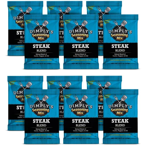 Miniatura 10 de Dimply's Mezcla de condimentos para bistec, adobo y frotado en seco, perfecta para carne, pollo, carne, verduras, tofu, sin gluten, sin conservantes