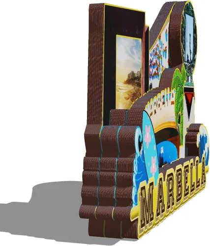 Miniatura 2 de Imán de madera de Marbella de España 3D para nevera, recuerdos coleccionables, decoración hecha a mano, artesanías 2
