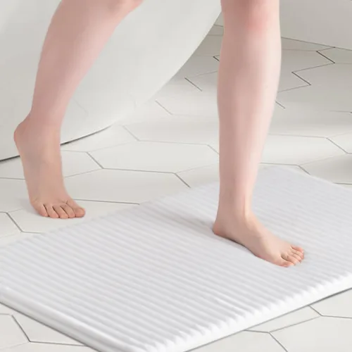 Miniatura 20 de FRESHMINT - Alfombra de baño de espuma viscoelástica ultrasuave con carbón activado, 17 x 24 pulgadas, tapete para baño antideslizante, alfombras