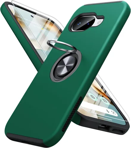 Miniatura 40 de JAME Funda para Google Pixel 7 Pro, Funda de Ajuste Delgado para Pixel 7 Pro con Soporte de Anillo Kickstand