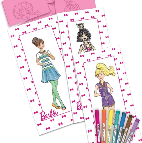Miniatura 4 de Barbie Juego de diseño de moda todo en uno - Juego de bocetos de diseño de moda para niños de 6 años en adelante