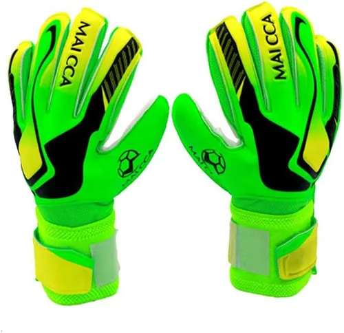 Miniatura 2 de Guantes de portero de portero de fútbol para deportes al aire libre, protectores de dedos, talla 5-7, unisex, niños y jóvenes Verde