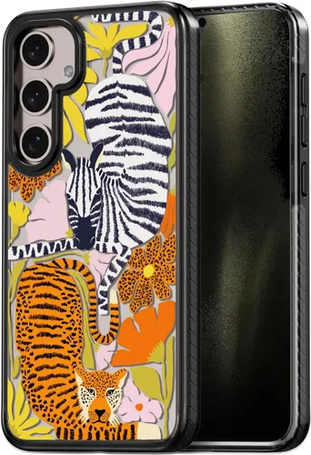 Miniatura 164 de Rosarnnah Funda compatible con Samsung Galaxy S24 Ultra, bonita estética, a la moda, divertida funda con estampado de gatito y gato, duradera a