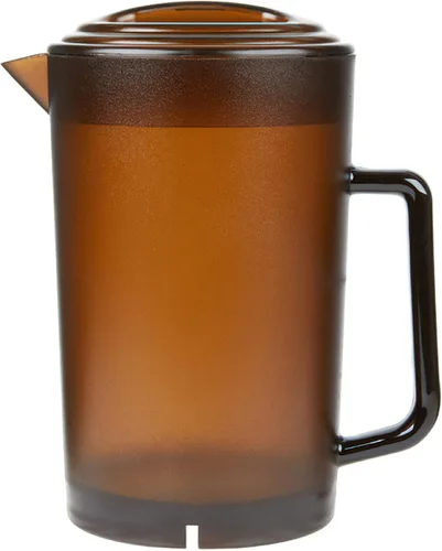 Miniatura 12 de GET P-3064-1-CL-EC Jarra de plástico resistente y sin BPA de 2 cuartos de galón con tapa, inastillable (64 onzas), transparente