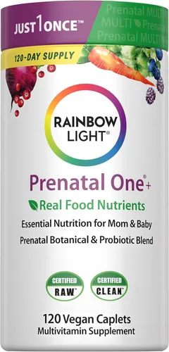 Rainbow Light Multivitamínico prenatal One de alta potencia, multivitamínico de salud prenatal apoya la salud de la madre y el desarrollo del bebé,