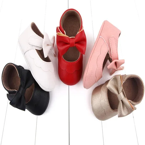 Miniatura 7 de Zapatos Mary Jane para bebés y niñas, suela de goma antideslizante, zapatillas de ballet para vestido de princesa, zapatos de boda, zapatos de cuna