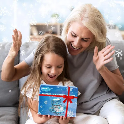 Miniatura 6 de Perryhome Juego de maquillaje para niñas, 56 piezas lavables, cosméticos reales no tóxicos, juguetes de Frozen, kit de maquillaje para niñas