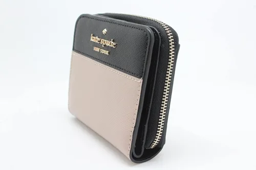 Miniatura 5 de Kate Spade Staci - Cartera pequeña con cremallera alrededor de color beige cálido, color negro, multicolor