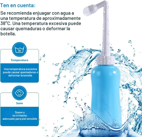 Miniatura 4 de Bidé Portátil de Viaje de Gran Capacidad 450ml (15oz) Personal de Mano Azul