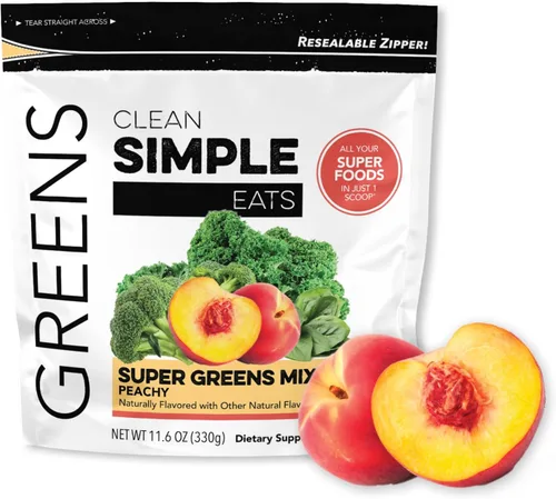 Miniatura 10 de Clean Simple Eats Super Greens Powder - Polvo de verduras con sabor natural con clorella, espirulina, superalimentos y fibra prebiótica, sin