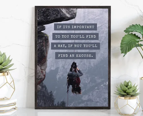 Miniatura 10 de Arte de pared con texto en inglés «Be Stronger Than Your Excuss», póster de gimnasio, impresiones de gimnasio, gimnasio en casa, decoración