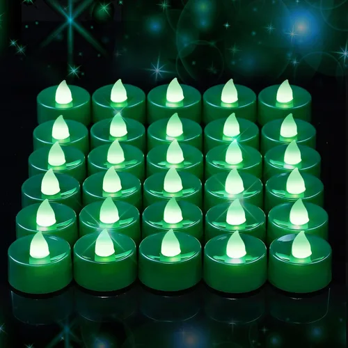 Miniatura 15 de Amagic 30 velas de té parpadeantes sin llama que funcionan con pilas, vela eléctrica de larga duración de más de 200 horas para centro de mesa