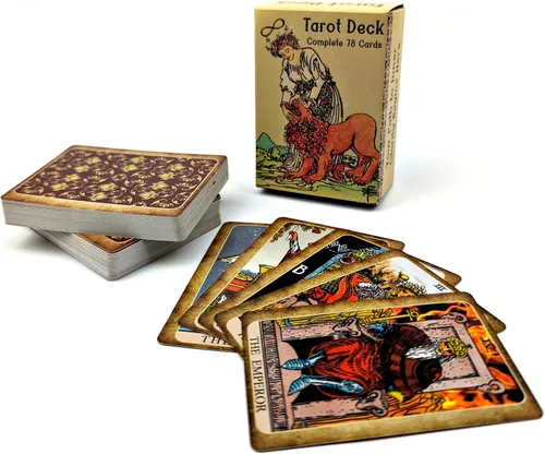 Miniatura 9 de Mazos de Cartas de Tarot Mini Witchy Cauldron – Kit de Bolsillo Rider Waite Oracle para Llevar con Guía Mini Mazo de Tarot para Principiantes