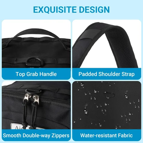 Miniatura 4 de Bolsa de gimnasio para hombre, Negro-2, Mediana, Moderno