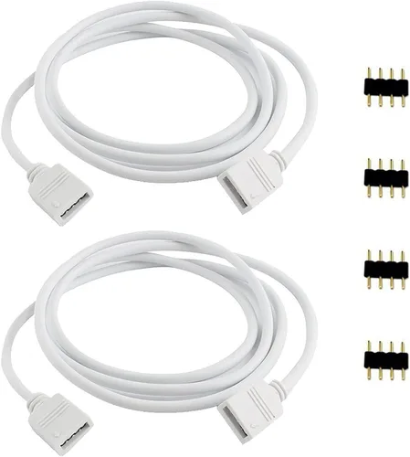 Miniatura 9 de RGBZONE 10 unids 4 Pin 0.394 in Conectores LED sin soldadura 4 Pin conductor tira a adaptador de corriente para puente de 0.394 in SMD RGB 5050 LED