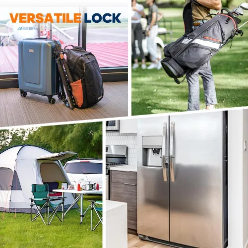 Miniatura 6 de SURE LOCK Cerraduras de equipaje aprobadas por la TSA, alerta abierta, diales de fácil lectura, cerraduras de equipaje de viaje para maleta