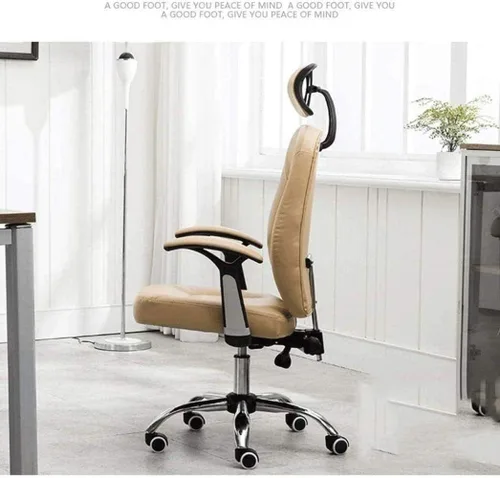 Miniatura 4 de Silla de oficina para computadora, silla ejecutiva de escritorio con brazos, silla giratoria de tareas con respaldo medio (D)