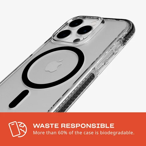 Miniatura 7 de Tech21 Evo Crystal - Funda para iPhone 15 Pro, compatible con MagSafe, funda de protección contra impactos, color negro grafito