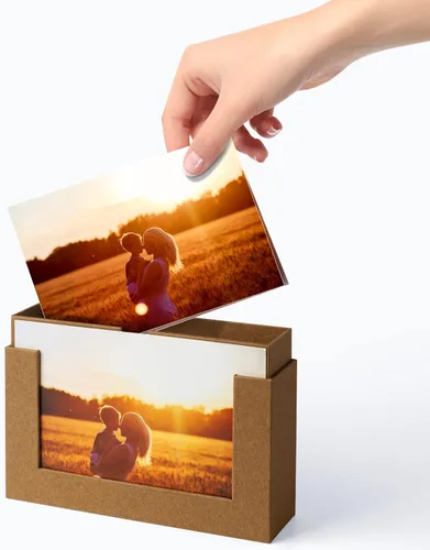Miniatura 4 de Cajas de fotos de cartón de 5 x 7 pulgadas para fotos, juego de caja de almacenamiento de fotos familiares, caja de álbum de fotos para fotos