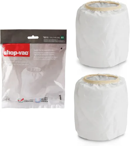 Shop-Vac 90115 Dacron - Filtro de repuesto para la mayoría de aspiradoras Shop-Vac en húmedo/seco de 5 galones y más, 9011500, paquete de 2