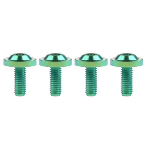 Miniatura 13 de Tornillos Torx T30 de titanio M6 10 15 20 0.984 in Torx T30 para bicicleta, motocicleta, automóvil, paquete de 4 (M6 x 0.394 in, plateado)