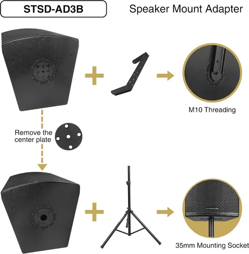 Miniatura 6 de Sound Town CARME Series - Altavoz profesional PA DJ de 2 vías de 12 pulgadas, 700 W, negro con controlador de titanio, madera contrachapada