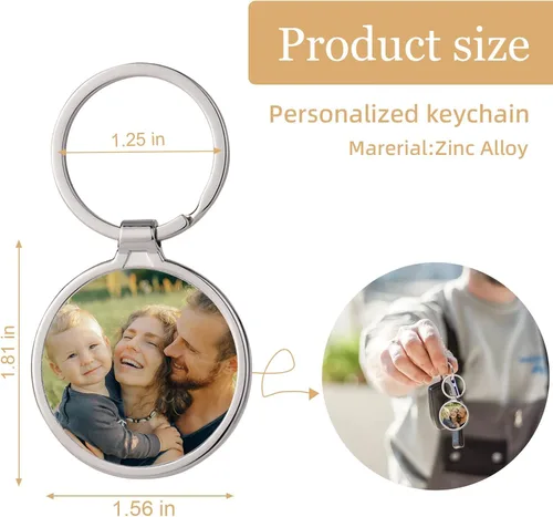 Miniatura 10 de Llavero personalizado con imagen, llaveros personalizados con texto y fotos, regalos para familiares y novios