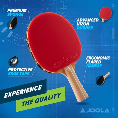 Miniatura 3 de JOOLA Omega Control - Paleta de ping pong de rendimiento en torneos - Raqueta de tenis de mesa para entrenamiento avanzado con mango expandido