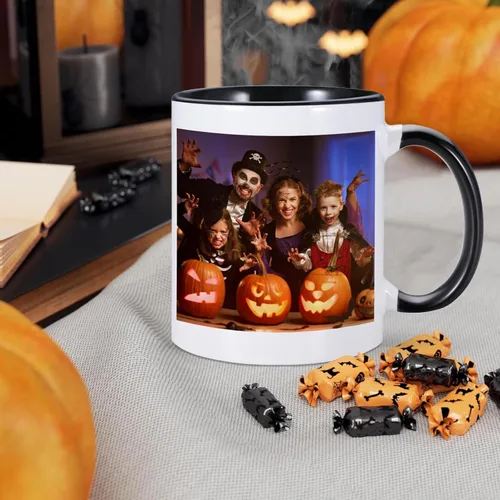 Miniatura 6 de Taza de café personalizada de Halloween, con foto e imagen, logotipo, texto, regalos personalizados para Halloween, Navidad, cumpleaños, novio
