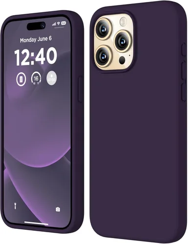 Miniatura 18 de Compatible con Funda para iPhone 15 Pro Max, Funda de Silicona Líquida, Cubierta Protectora Resistente a Golpes de Cuerpo Completo Funda Delgada