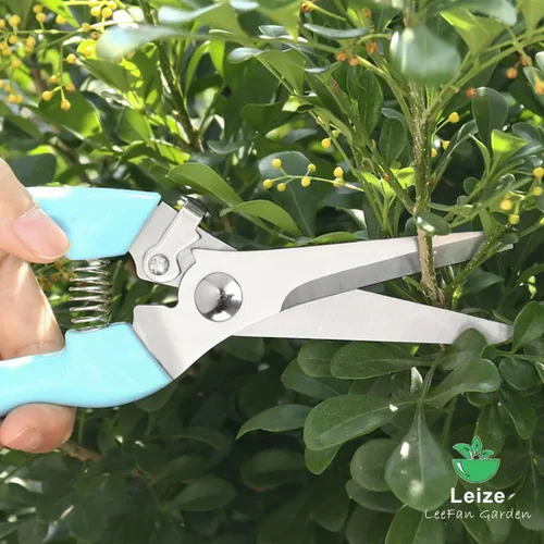 Miniatura 5 de Leize - Juego de tijeras para flores, paquete de 2 unidades, tijeras florales de acero inoxidable premium y engrosadas, podadora fuerte para flores